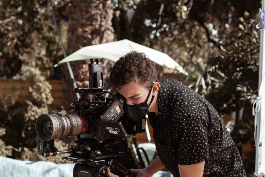 A person shooting video with camera